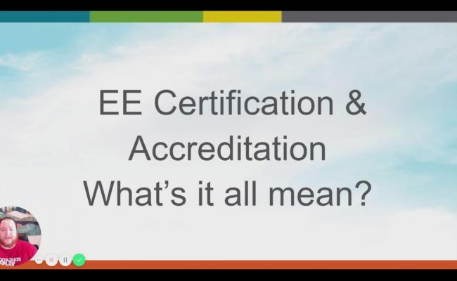 EE Certification slide